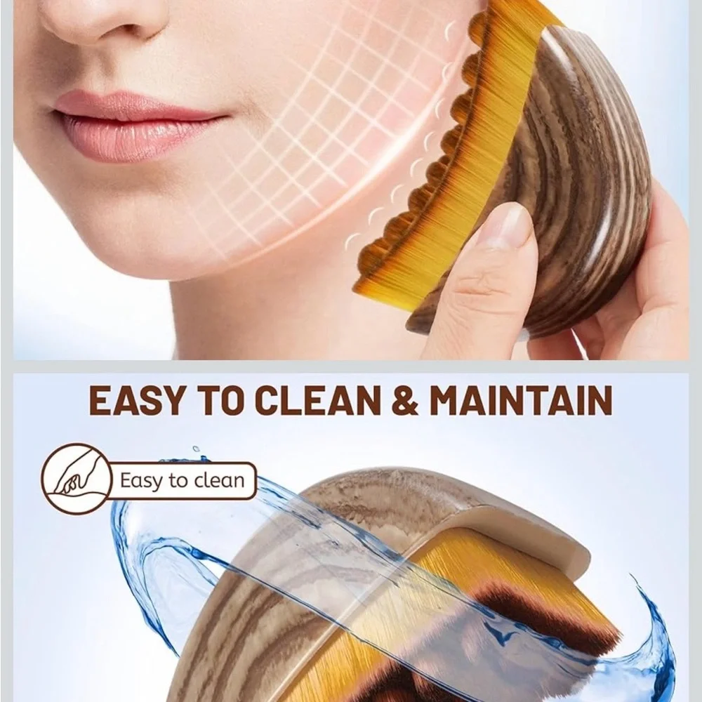 Lymphatic Contour Face Brush, Gua Sha Brush w/Travel Case - Picture 6 of 7